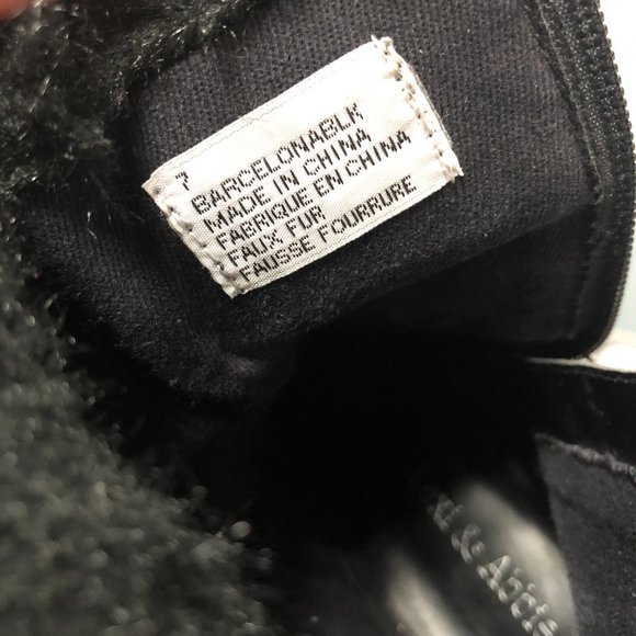 Lexi & Abbie black wedge heel ankle boots with faux fur, ladies' size 7 - Picture 7 of 9